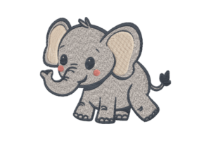 Baby Elephant embroidery designe