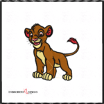 "Embroidery File of Simba from The Lion King"